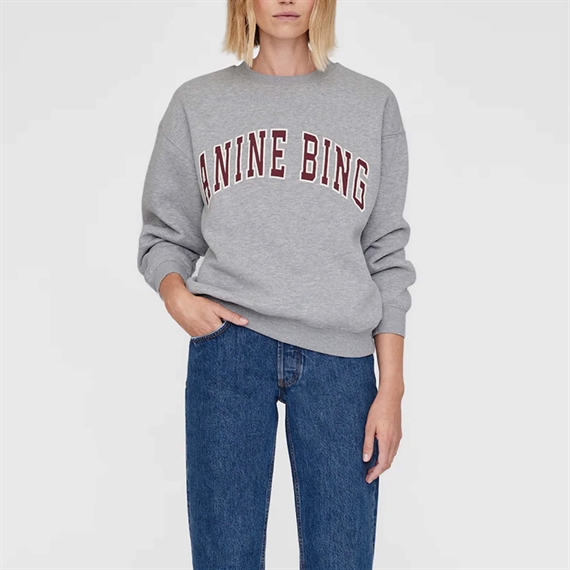 Anine Bing Spencer Sweatshirt, Medium Heather Grey